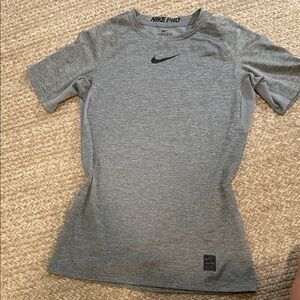 Nike Women's Heather Gray Pro Tee